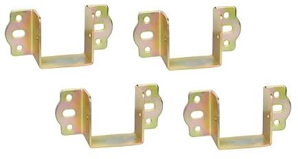 LIKERAINY Conectores para Cama Soporte de Viga Madera Anchura 50 mm Suspensión de Conexión Ganchos para Marco de Cama Metal Soportes para Rieles de Cama 4 piezas