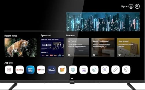 Sencor Smart TV 55 UHD 4K - webOS 22, Magic Remote, AI ThinQ, Netflix, YouTube, HDR10, Bluetooth 5.0, Dolby Digital Plus, 3x HDMI, 2x USB, WiFi, Magic Remote incluso