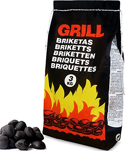 DEUBA® Briquettes de Charbon de Bois 18kg 6x3kg briquettes Bois Longue durée Barbecue BBQ braises Durable Grill briquets Charbon Bois Facile à Allumer