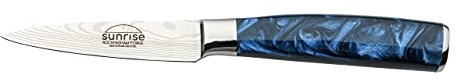 Rockingham Forge Schälmesser, Sunrise Kollektion, 9cm, Blauer Harzgriff, Klinge aus Rostfreiem Stahl, Edelstahl, Geschenkverpackung, RF-2101BL