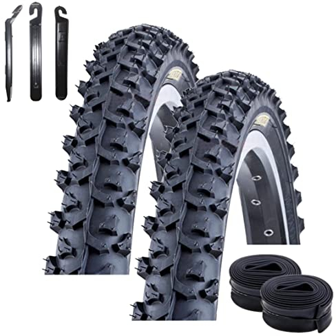 2 x Kenda K-850 MTB Fahrradreifen Fahrradmantel Schwarz 50-406 (20 x 2.0) + DV-Schläuche inkl. Reifenheber