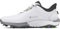 Under Armour Herren Drive Pro Wide Golfschuh, (100) Weiß/Weiß/Metallic Gun Metal, 42.5 EU Weit