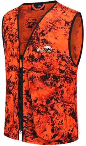 Full mundur Blaze Camo Orange Jagdweste Jagd Sicherheit leichte Weste mit mehreren Taschen für Erwachsene Unisex