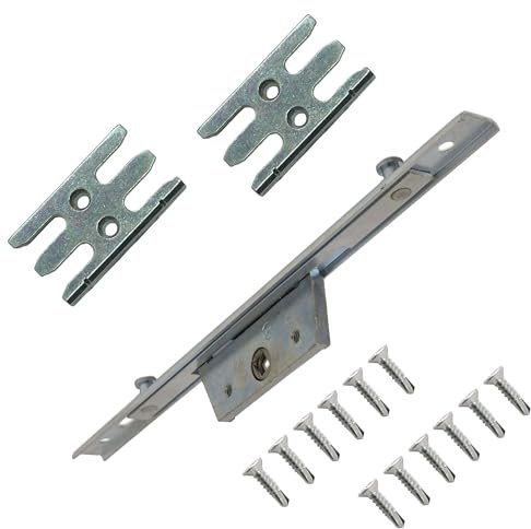 250mm Offset Espag Universal Repair Kit Window Lock Gearbox Mechanism 16mm U Rail Bar Rod 20mm Backset 8mm Mushrooms Keeps + Screw Included