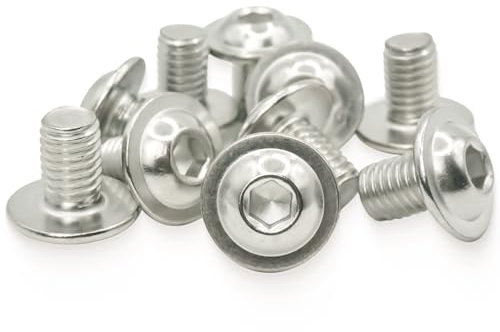 Schrauben M5, 20 Stück Linsenkopfschrauben Edelstahlschrauben M5 x 12mm A2 V2A 304 Rostfrei, MeHurr Innensechskant(ISK) Schrauben mit Flansch, Maschinenschrauben ISO7380-2, Schraube Vollgewinde