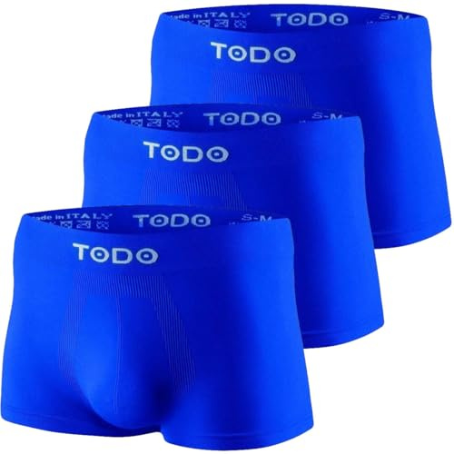 TODO Sport Boxershorts Herren (3er Pack) Elastisch Sportunterwäsche Boxer Männer, Atmungsaktiv, Leicht, ohne Scheuern (Boxer Bluette - L/XL)