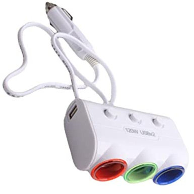 Ciieeo Caricabatteria Auto Presa Accendisigari Doppio Splitter Usb Ricarica 12v 3.1a Con Protezione Da Sovraccarico Per Smartphone e Dispositivi