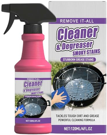 Pulitore Griglie BBQ - 120ml Pulitore e Sgrassatore per Piano Cottura | Spray Sgrassante per Forno Cucina Piastre di Cottura Teglie da Forno Stoviglie