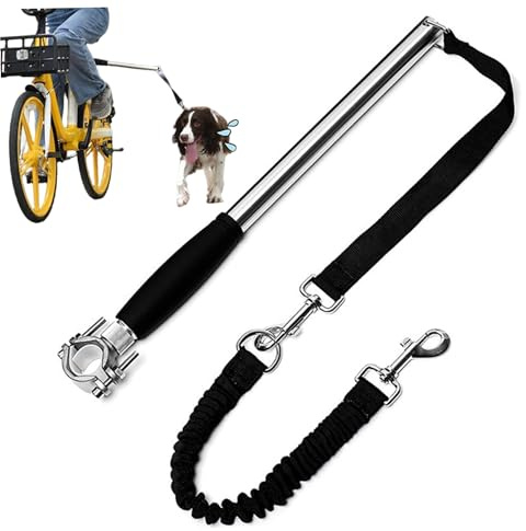 Laisse de vélo pour Chien, Mains Libres, Fixation Robuste pour vélo avec Laisse rétractable pour Exercices, entraînement, Jogging, Cyclisme