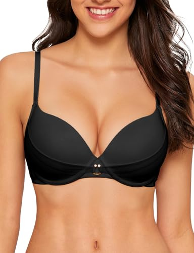 Awinclo Womens Push Up Bras Lightly Padded Underwire Bra Basic Smooth Comfort Everyday Bra