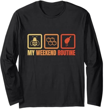 Apicoltore Weekend Amante delle api Apicoltore Maglia a Manica