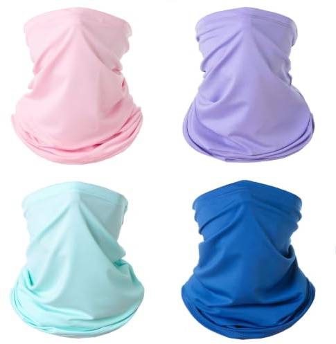 Alfven Bandana Multifonctions Cache, 4 pièces Cache Cou Randonnée Écharpe Tubulaire Unisexe Tour de Cou Élastique Pour la course à pied, la randonnée, le cyclisme, la moto