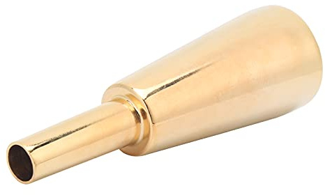 Naroote Embout de Trompette, Cône en Métal Robuste pour Accessoires de Performance Musicale, Conception Plaquée Argent de 3,4 Pouces (GOLD)