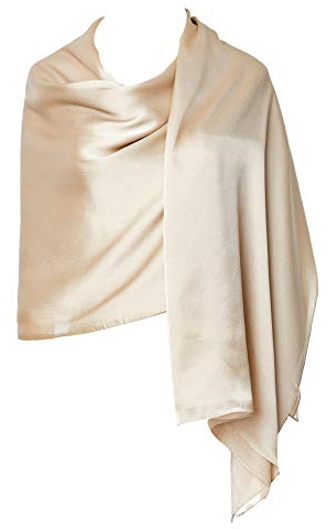 Cyzlann damhalsdukar 100% siden långa lätta halsdukar för kvinnor, Khaki, one size