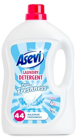 Asevi Laundry Detergent, Washing Liquid Detergent, Laundry Cleanser, 2376ML, 44 Washes, Pure Freshness