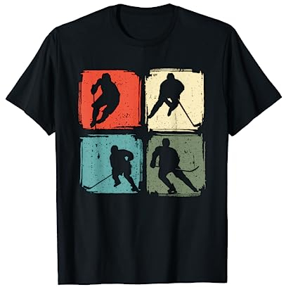 Ice Hockey Spieler Vintage Motiv T-Shirt