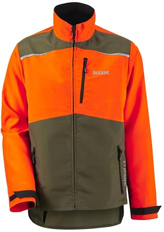 KOX Forstjacke Mistral 3.0 Grün/Orange Größe M | KWF-Standard | Nicht wasserbeständig | Atmungsaktiv