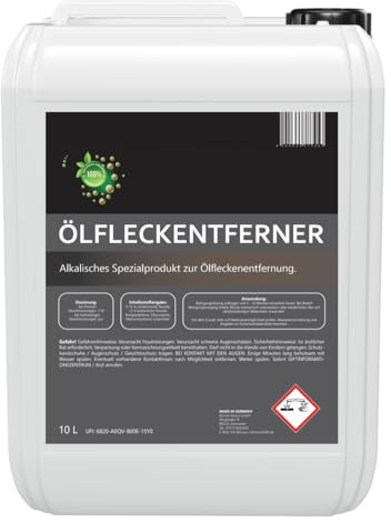 10L Ölfleckenentferner für Pflastersteine, Asphalt etc. | wirksam gegen Öl- und Kraftstoffverschmutzungen | flüssiges Konzentrat