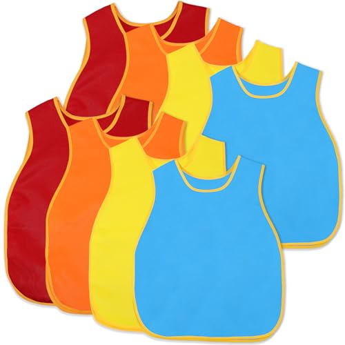 Extrapins Art Smock for Kids,8 Pack Waterproof Painting Aprons,Kids Art Aprons,Toddler Paint Smock,Sleeveless Children Art Smocks for Kids Paint Art Craft Activity Community Event,4 Colors