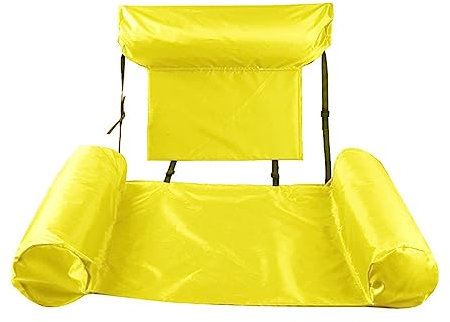 Pool flyter Vuxen Sommarbad Uppblåsbara flytande vattenmadrasser Hängmatta Loungestolar Pool Vattensportleksaker Flytmatta Poolleksaker Vattensport Flytande vattenstol(Yellow)