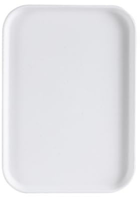 Rectangular Storage Tray 24cmx17.3cmx1.5cm Plastic Organizer Plate Decorative Storage Tray for Home Hotel Restaurant Organizer, White