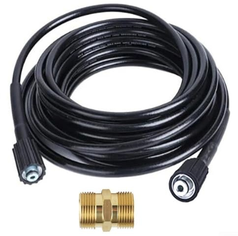 Autilyshop Tubo flessibile per idropulitrice ad alta pressione con connettore M22 da 14 mm per macchine Karcher, tubo di prolunga in gomma per la pulizia di vialetti, patio e pareti, disponibile in