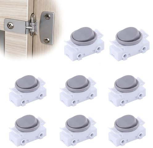 8PCS Interrupteurs à Bascule Ronds On/Off, Interrupteur Encastré Compact, Bouton Rond, Commande Électrique, Interrupteur Gris Durable, Installation Facile, Usage Automobile et Domestique