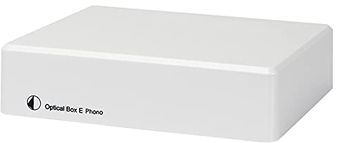 Pro-Ject Optical Box E Phono - Previo de Phono con DAC. Salida Linea Analogica y Optica. Color Blanco