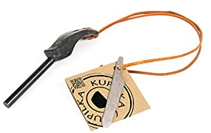 Kupilka Fire Steel 8 - ergonomischer Feuerstein mit Griff aus biologischem Material - recyclebar (schwarz)