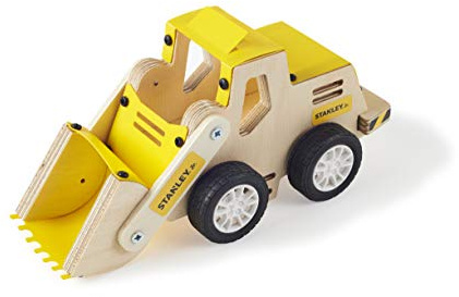 Stanley Jr. Construction Toy Truck Front Loader Wood Craft Kit - DIY Assemble Toy for Kids