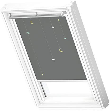 VELUX Verdunkelungsrollo für Dachfenster S08/608 Mobile mit weißer Führungsschiene