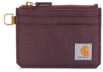 Carhartt Lässige Damen-Geldbörse aus Nylon, Ente mit Reißverschluss, Nylon-Ente mit Reißverschluss (Deep Wine), Einheitsgröße