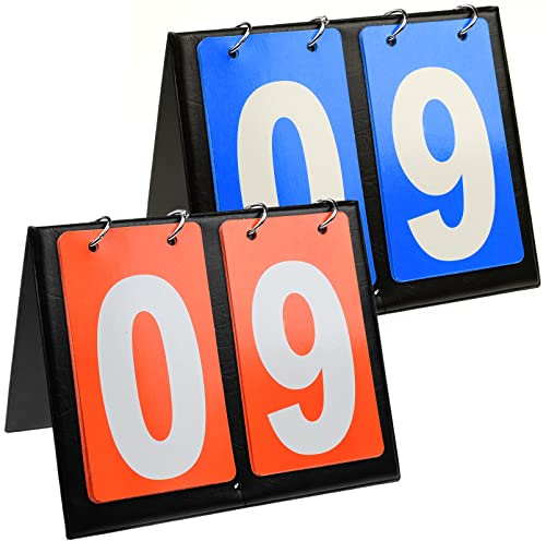 YHSKJCD 2 Pack Portable Scoreboards, 4-Digital Portable Tabletop Scoreboard Fold Score Competitive Sports for Indoor Outdoor Basketball Football Baseball Volleyball Sports