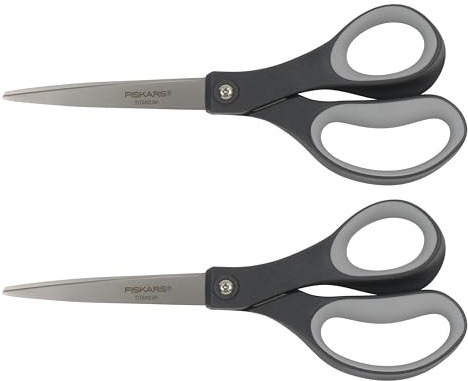 Fiskars Everyday Softgrip Titanium Scissors (8) - 2pk