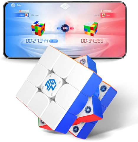 GAN 356iCarry2 Smart Cube 3x3 Magnetisch Zauberwürfel, Intelligenter SpeedCube mit 700h Akkulaufzeit & Echtzeitverfolgung, Freischalten Online-Spielmodi mit APP Großes Frost