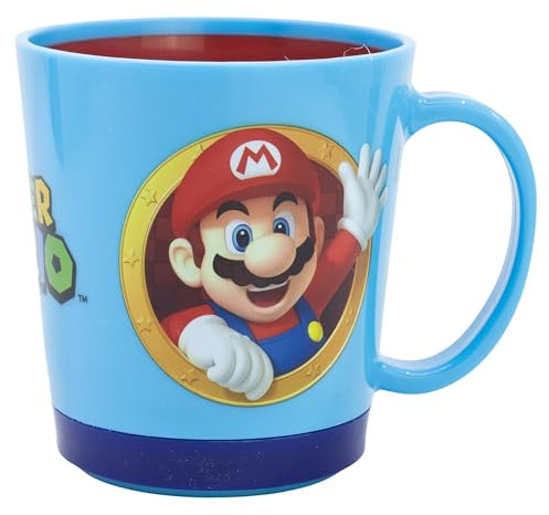 Tasse anti-retournement en plastique 410 ml Super Mario