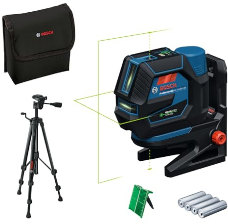 Bosch Professional Kombilaser GCL 12V-50-22 CG (Arbeitsbereich bis zu 50 m mit Empfänger, Levelling Remote App, Halterung RM 20, Batterieadapter, 4 x 1,5V LR6 (AA), Tasche, BT 150)