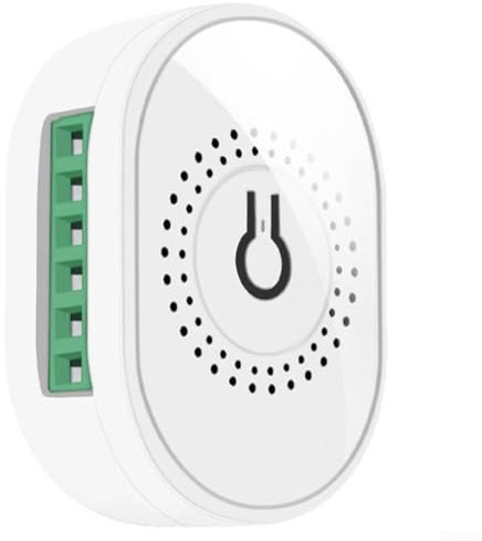 Hasaller Switch Module Switch Fans Controller Light Switch 2 Way 16A Switch Breaker for Tuya App for ZigBee 3.0 Remote Control Mini Dimmer Modules(White)