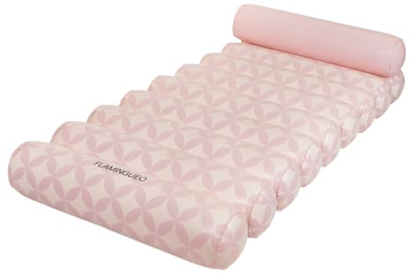 Flamingueo Luftmadrass pool – vattenmadrass, simmadrass, luftmadrass strand, vattenhängmatta, pooltillbehör kul, tanningpool (94 x 180 x 37 cm)