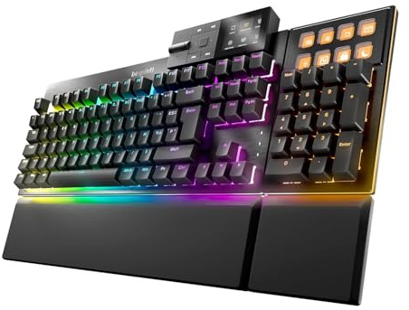 be quiet! Clavier Dark Mount Silent Linear FR ISO, modularité inégalée, 8 Touches programmables avec écran, switches mécaniques, 3 Couches isolantes, Touches PBT Double Injection, éclairage ARGB