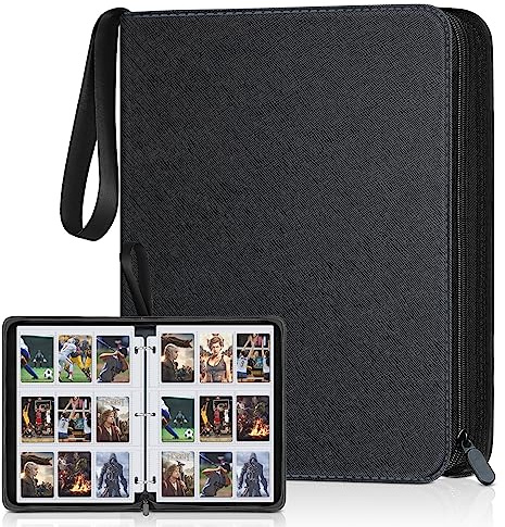 Raccoglitore per carte collezionabili a 900 tasche, 9 tasche con raccoglitori a 3 anelli, album porta carte, raccoglitore da collezione tascabile a doppia faccia, album di carte per MTG, TCG, sport