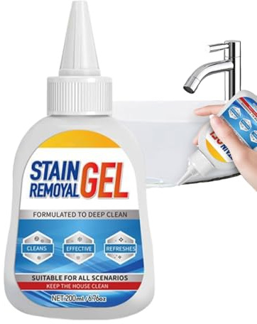 Gel quitamanchas de moho y hongos, limpiador de juntas para lavadoras y refrigeradores, un potente quitamanchas para juntas de azulejos, fregaderos, inodoros, baños y cocinas