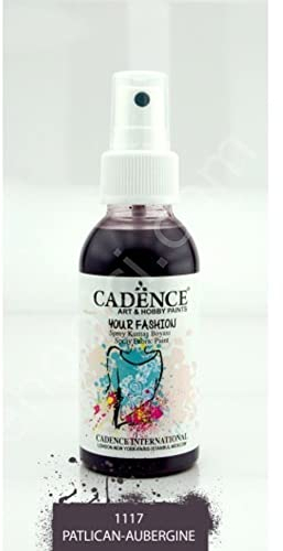 Cadence Textilfarbe zum Sprühen (Fashion Spray) | auf Wasserbasis | 100 ML (1117-aubergine)
