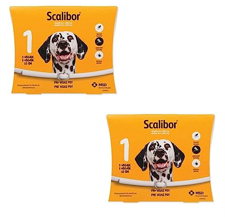 Scalibor 65cm x2- Collare Antiparassitario Per Cani - Collare Antipulci E Antizecche Per Cani Di Taglia Grande. 12 Mesi Di Protezione