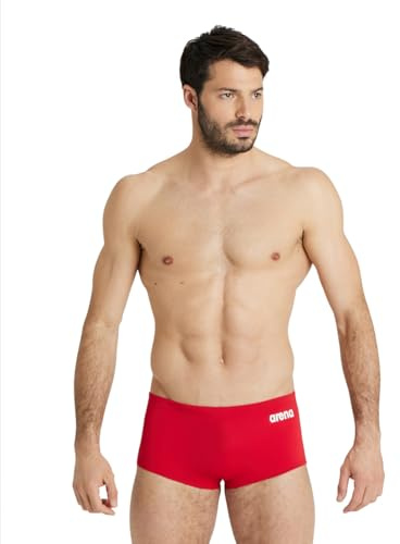 ARENA Solid Team Costume Uomo Piscina, Costume da Bagno ad Asciugatura Rapida, Pantaloncini da Bagno in Tessuto MaxLife Eco con Massima Resistenza al Cloro e Protezione UV UPF 50+
