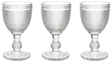 Tognana Diamante Set 3 calici in vetro trasparente cc 280