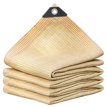 GHARAZ Tela de Sombreo, Malla Sombreadora de Exterior,Toldo Vela de Sombra Resistente al UV para Cubre Plantas, Flores, Invernaderos, Pérgolas (Color : Wheat, Size : 2x5m(7x16ft))