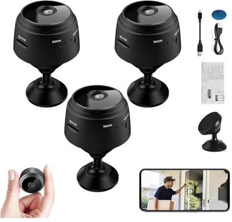 Godemmio Spyfocus - Camtrix Mini telecamera di sicurezza magnetica, mini telecamera di sicurezza magnetica Spy Focus, mini telecamera di sicurezza 1080p HD Smart Wireless WiFi, sistema di sicurezza 4K