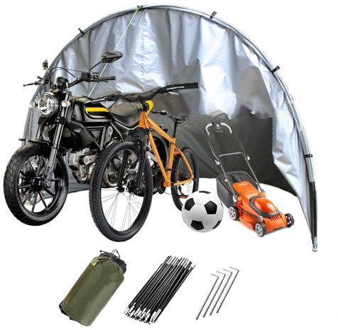 YSMSMZJK Tende da Esterno Semisferico Garage Moto per 2/3/4/5 Biciclette Ricovero Attrezzi Casetta Porta Attrezzi da Giardino