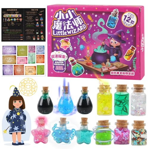 Maxmoc 29 Stück Zaubertrank Set Kinder, Kreative Geschenk für Kinder,Zauberer Spielzeug ab 6 7 8 9 10 Jahre Mädchen, Fee Zaubertrank Flasche, DIY Kreative Witchcraft Kit für Mädchen Jungen